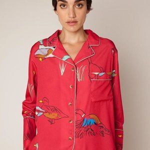 Rachel Antonoff Lamont Top Mallard Print
